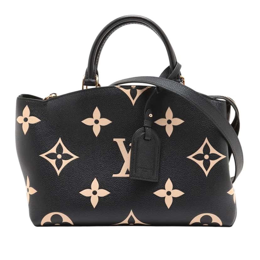 Louis Vuitton Bicolor Monogram Empreinte Giant Petit Palais Black Leather Good condition - Front View