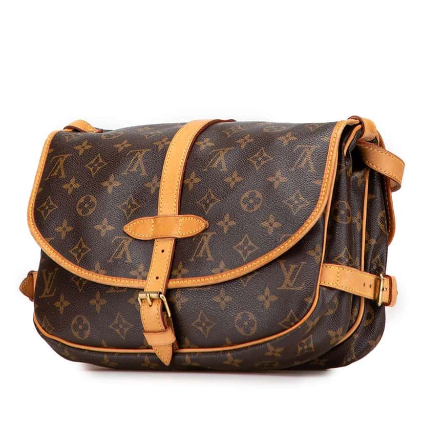 Louis Vuitton Monogram Saumur 30 Brown Good condition - Back View