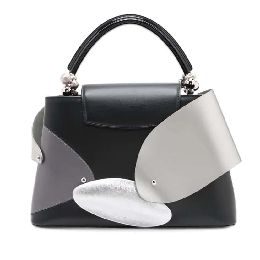 Louis Vuitton Limited Edition Liu Wei Artycapucines Calfskin Capucines MM Black Leather Good condition - Back View