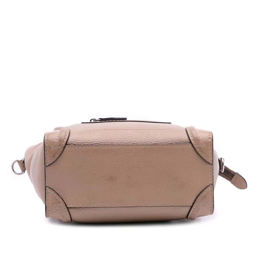 Celine Nano Leather Luggage Tote Brown Leather Good condition - Inside View