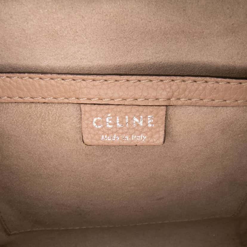 Celine Nano Leather Luggage Tote Brown Leather Good condition - Box View