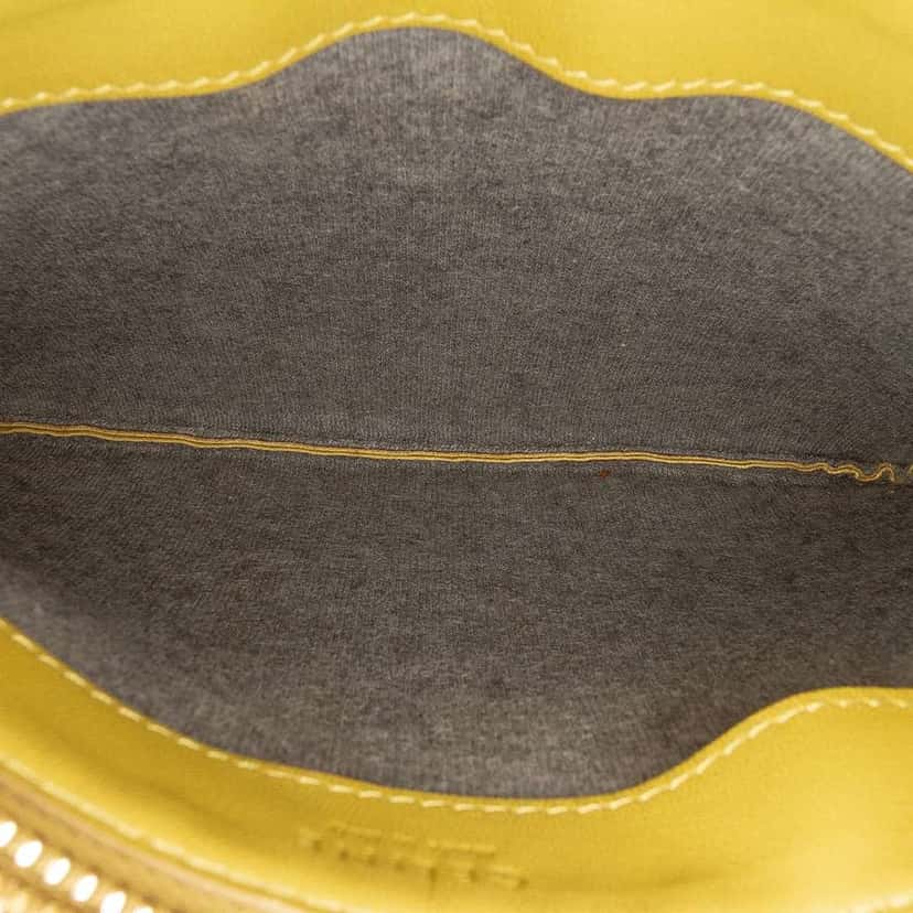Celine Small Lambskin Trio Crossbody Yellow Leather Good condition - Model View
