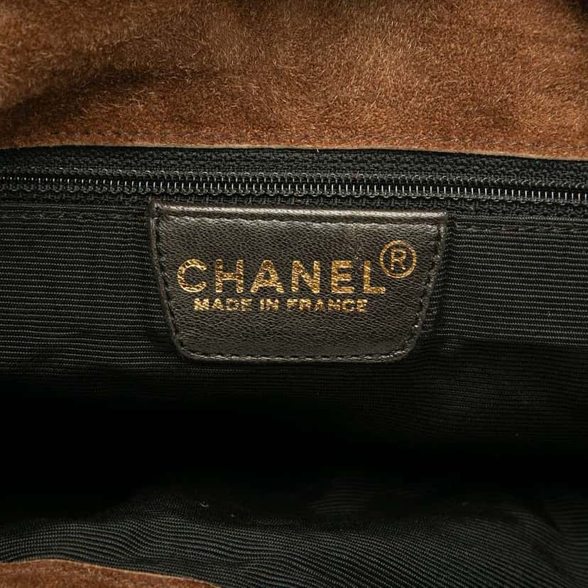Chanel Suede Patchwork Shopper Tote Brown Leather Good condition - Box View