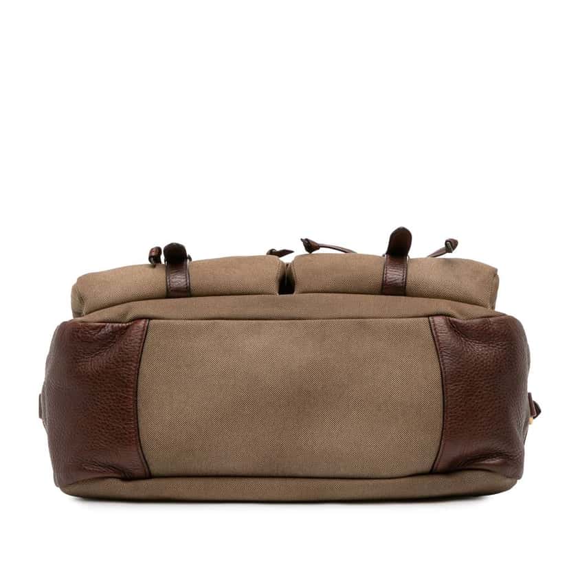 Prada Canvas Canapa Logo Double Buckle Messenger Bag Brown Canvas Good condition - Inside View