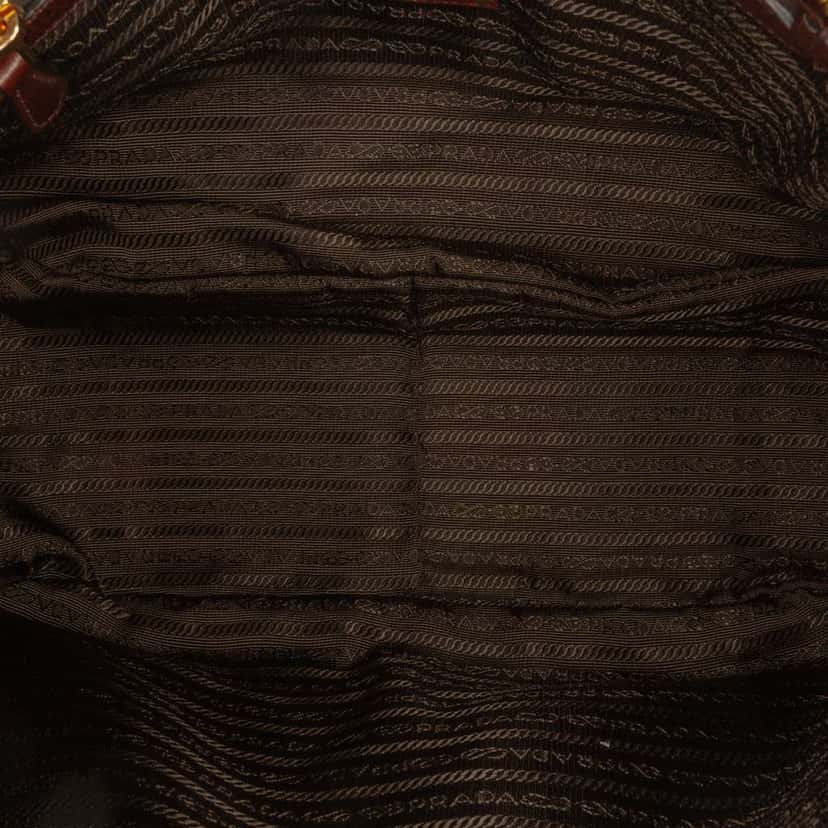 Prada Canvas Canapa Logo Double Buckle Messenger Bag Brown Canvas Good condition - Model View