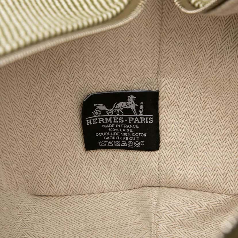 Hermès Large Wool Bride A Brac H Natte Case Green Wool Good condition - Box View