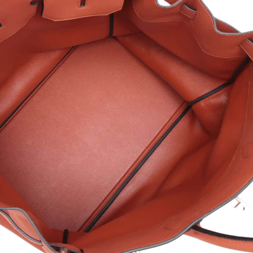 Hermès Togo Haut A Courroies 40 Brown Leather Good condition - Inside View