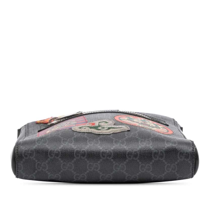Gucci GG Supreme Night Courrier Messenger Bag Black Canvas Very good condition - Inside View