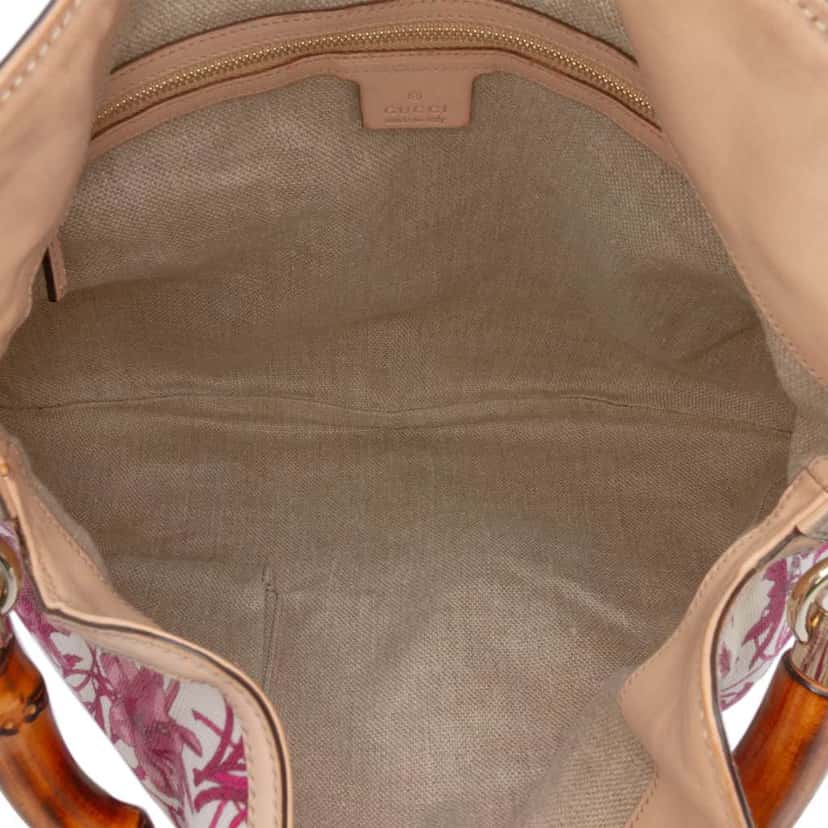 Gucci GG Canvas Flora Peggy Satchel Brown Canvas Good condition - Model View
