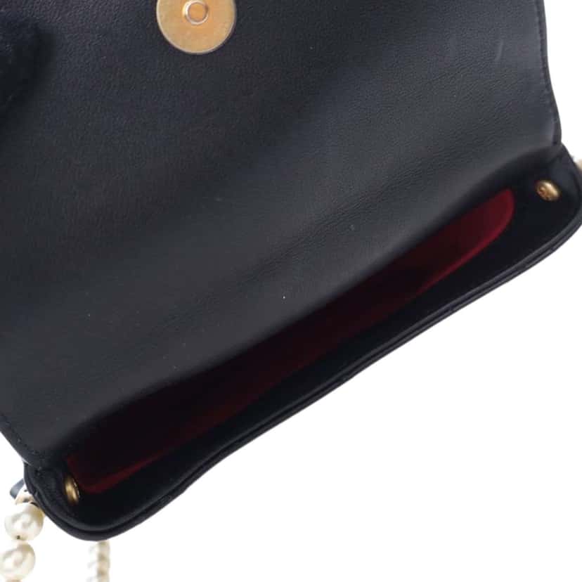 Chanel Small Quilted Calfskin About Pearls Hobo Black Leather Good condition - Box View