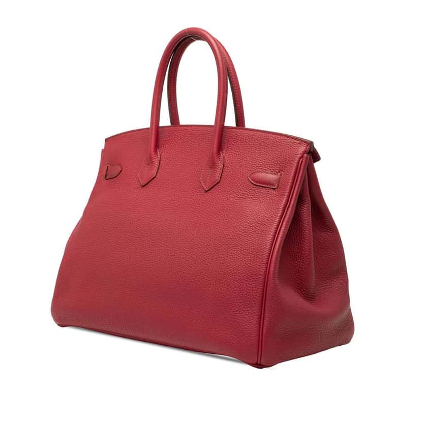 Hermès Togo Birkin Retourne 35 Red Leather Good condition - Back View