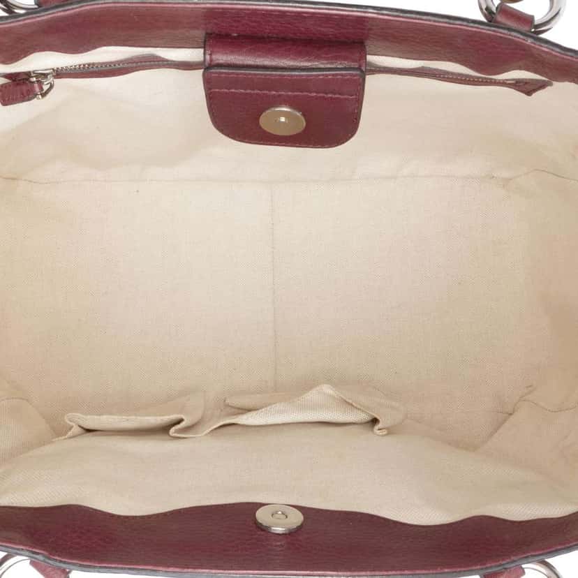 Gucci Medium GG Canvas New Bamboo Tassel Tote Brown Canvas Good condition - Model View