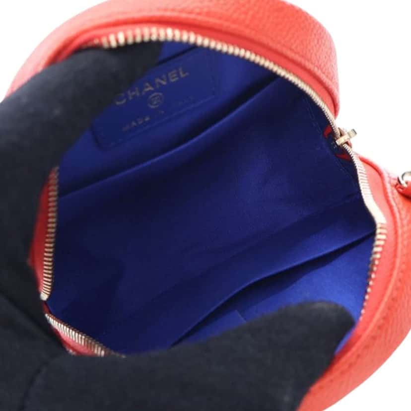 Chanel Tricolor Caviar CC Filigree Round Crossbody Blue Leather Good condition - Box View