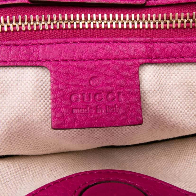Gucci Medium Calfskin Bamboo Shopper Satchel Pink Leather Good condition - Box View