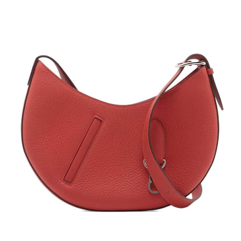 Hermès Togo and Swift P'tit Arcon Red Leather Good condition - Front View