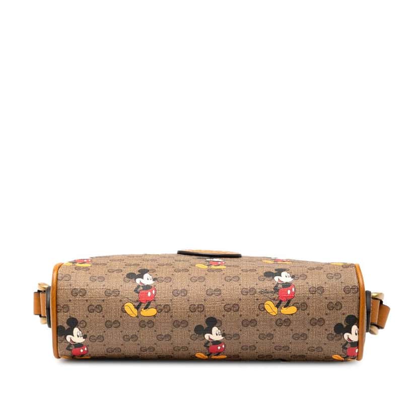 Gucci Disney Mini Micro GG Supreme Mickey Mouse Crossbody Brown Canvas Good condition - Inside View