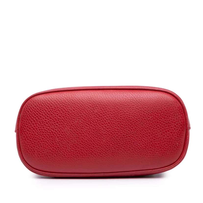 Gucci Mini Leather GG Charm Dome Satchel Red Leather Good condition - Inside View
