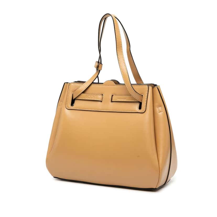Loewe Mini Leather Lazo Satchel Brown Leather Good condition - Back View