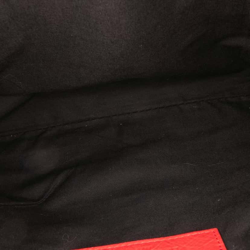 Balenciaga Lambskin Motocross Classic Clip M Clutch Red Leather Good condition - Model View