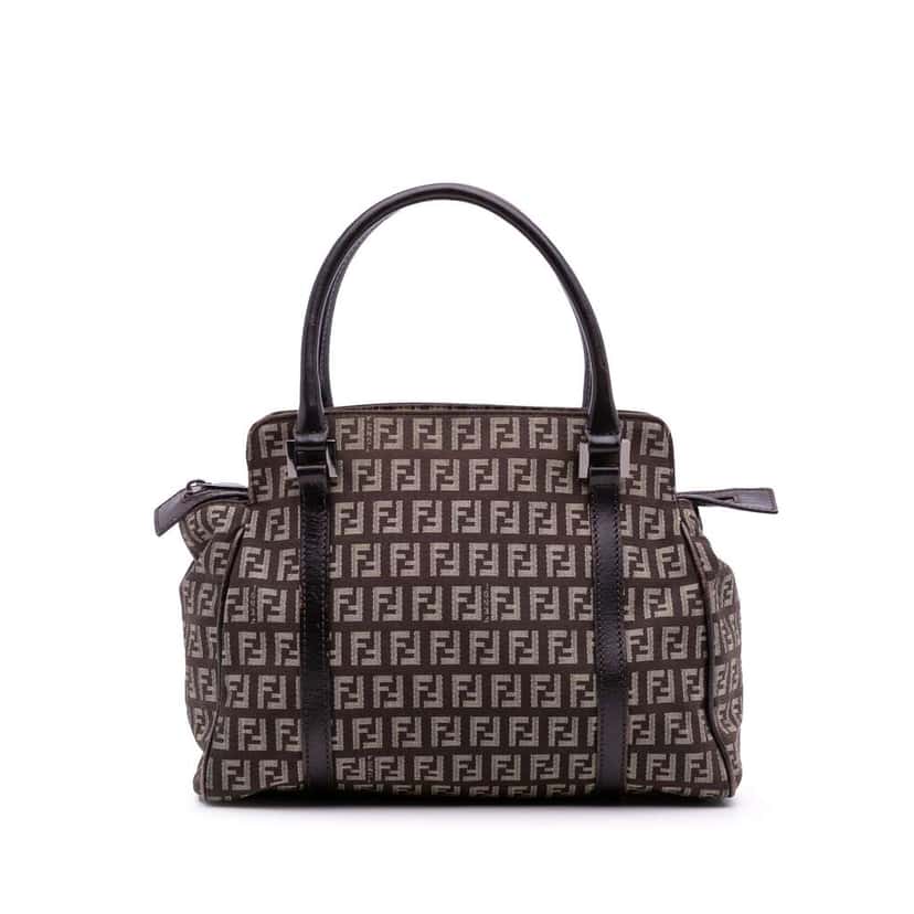 Fendi Zucchino Canvas Handbag Brown Canvas Good condition - Front View