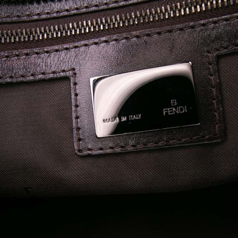 Fendi Zucchino Canvas Handbag Brown Canvas Good condition - Box View