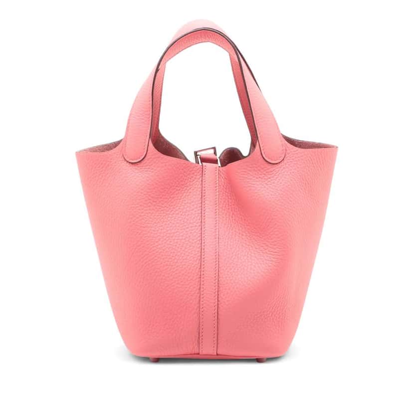 Hermès Clemence Picotin Lock 18 Pink Leather Very good condition - Back View