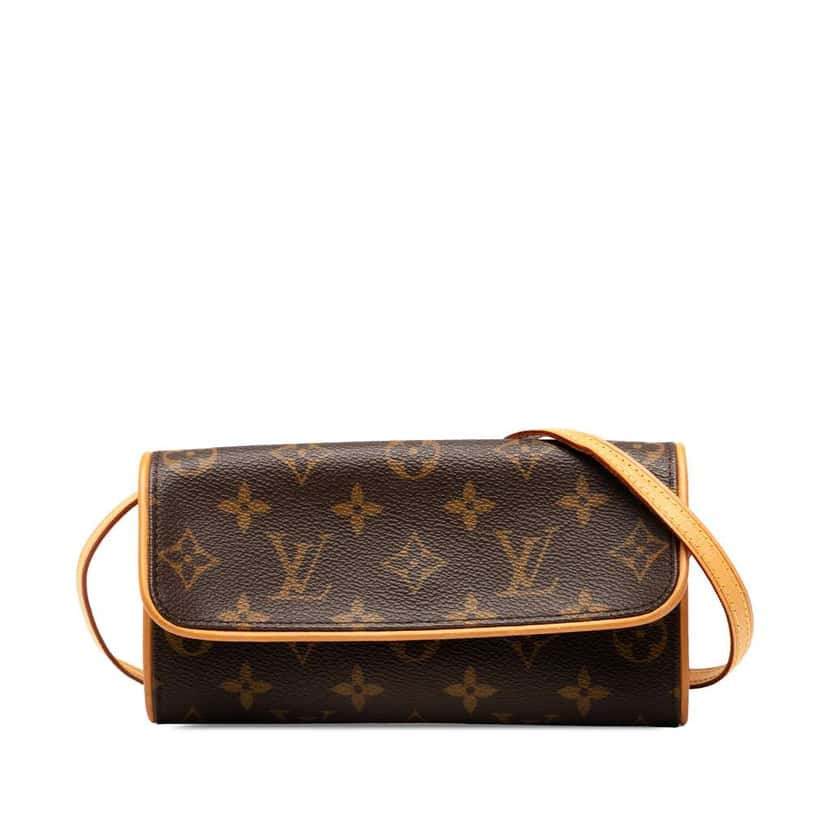 Louis Vuitton Monogram Pochette Twin PM Brown Very good condition - Front View