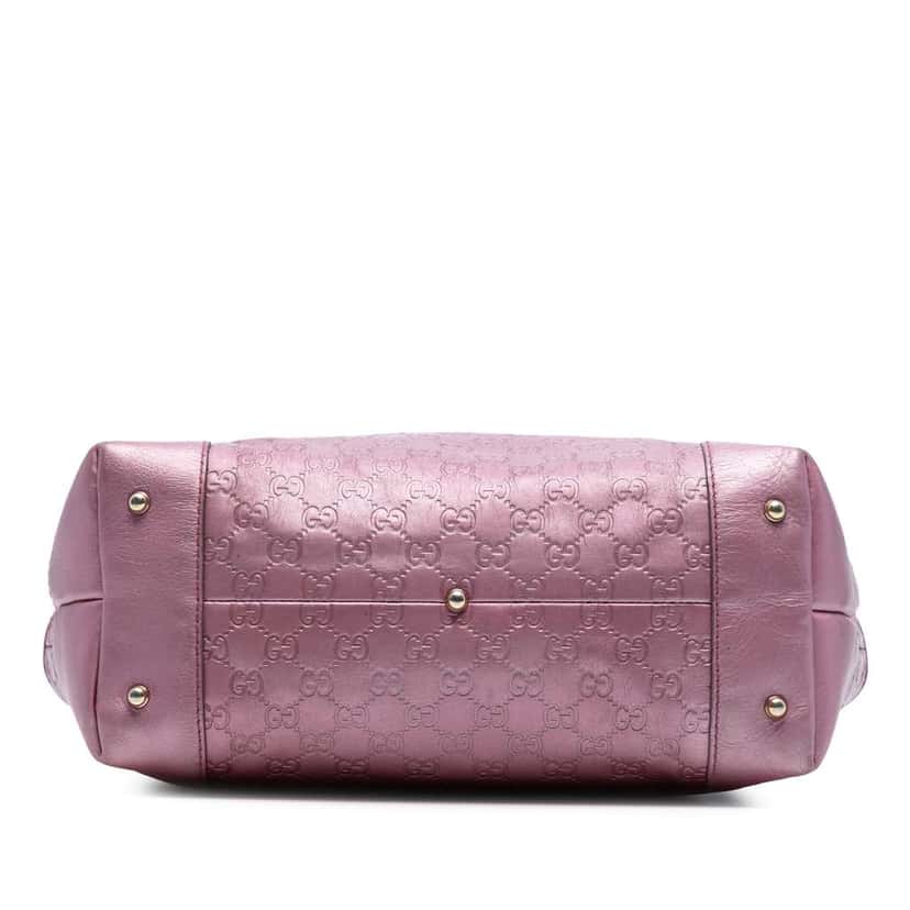 Gucci Metallic Guccissima Heart Bit Tote Purple Leather Good condition - Inside View