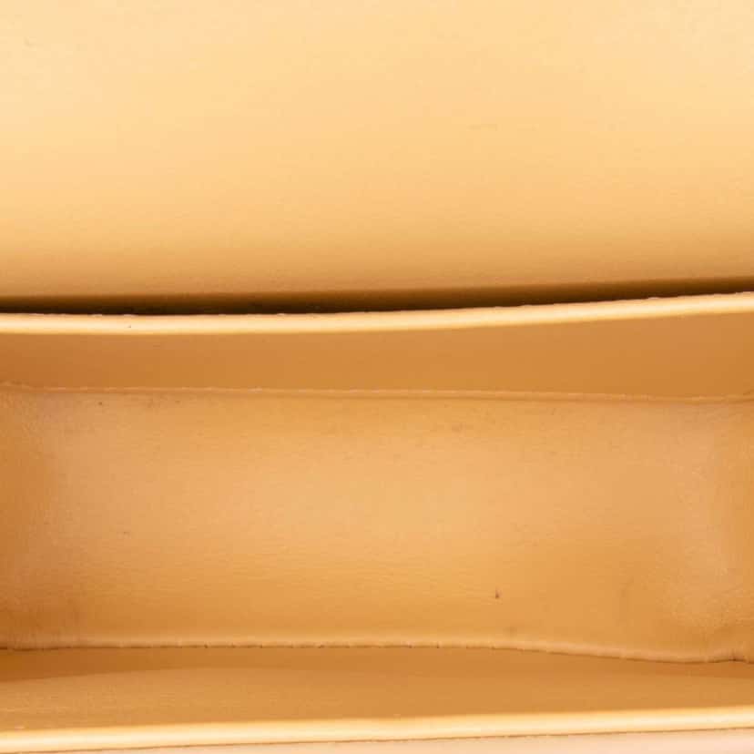 Celine Mini Shiny Calfskin Triomphe Crossbody Yellow Leather Good condition - Model View