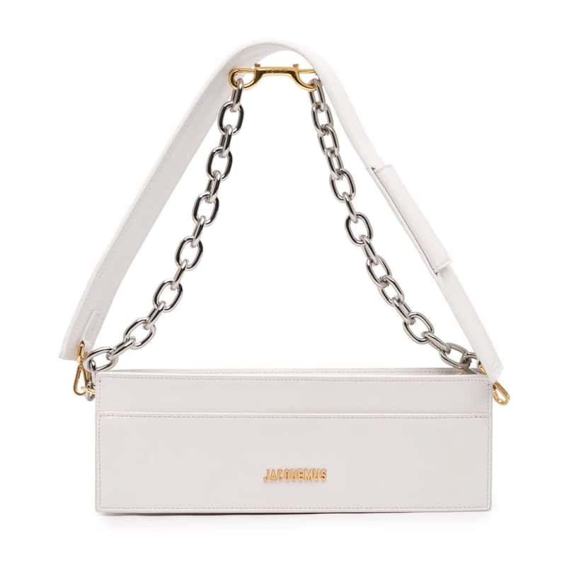 Jacquemus Calfskin Le Ciuciu Satchel White Leather Good condition - Front View