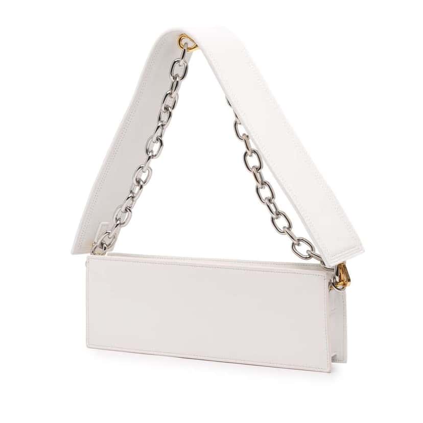 Jacquemus Calfskin Le Ciuciu Satchel White Leather Good condition - Back View