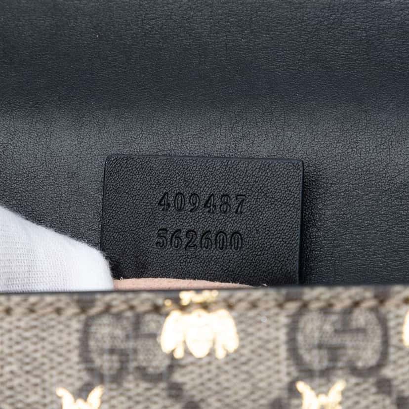 Gucci Small GG Supreme Bee Padlock Crossbody Brown Canvas Good condition - Box View