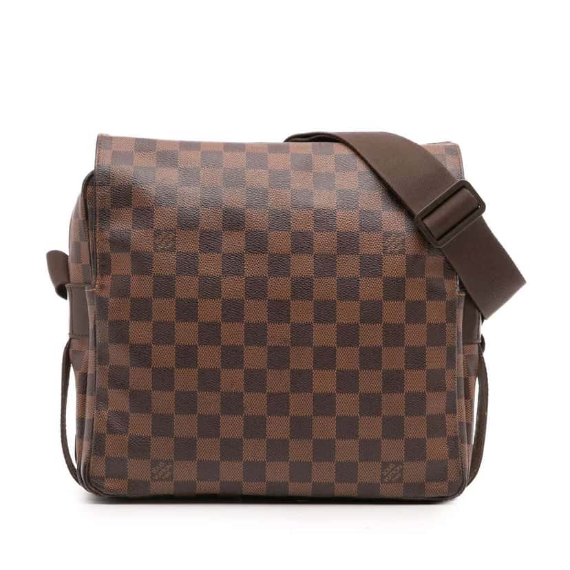 Louis Vuitton Damier Ebene Naviglio Brown Canvas Good condition - Front View
