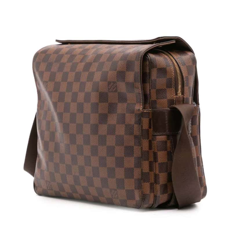Louis Vuitton Damier Ebene Naviglio Brown Canvas Good condition - Back View