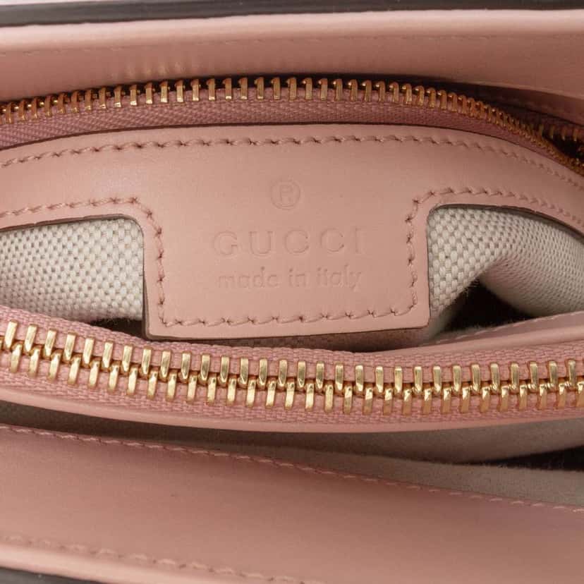 Gucci Mini GG Matelasse Leather Top Handle Bag Pink Leather Very good condition - Box View