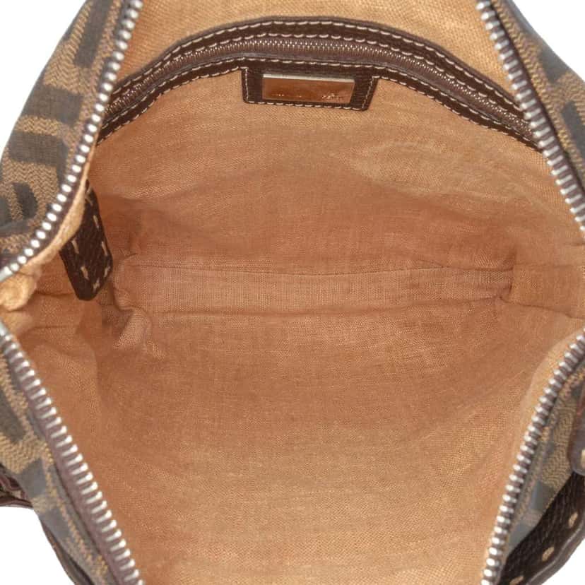 Fendi Zucca Canvas Selleria Crossbody Brown Canvas Good condition - Model View
