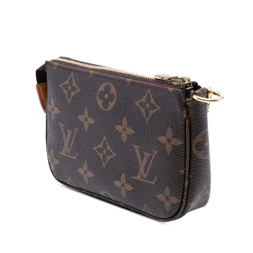 Louis Vuitton Monogram Mini Pochette Accessoires Brown Good condition - Back View