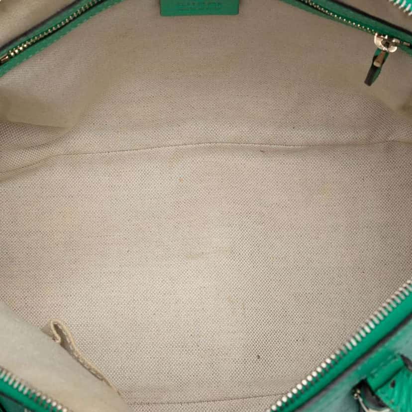 Gucci Small Leather Nice Dome Satchel Green Leather Very good condition - Model View