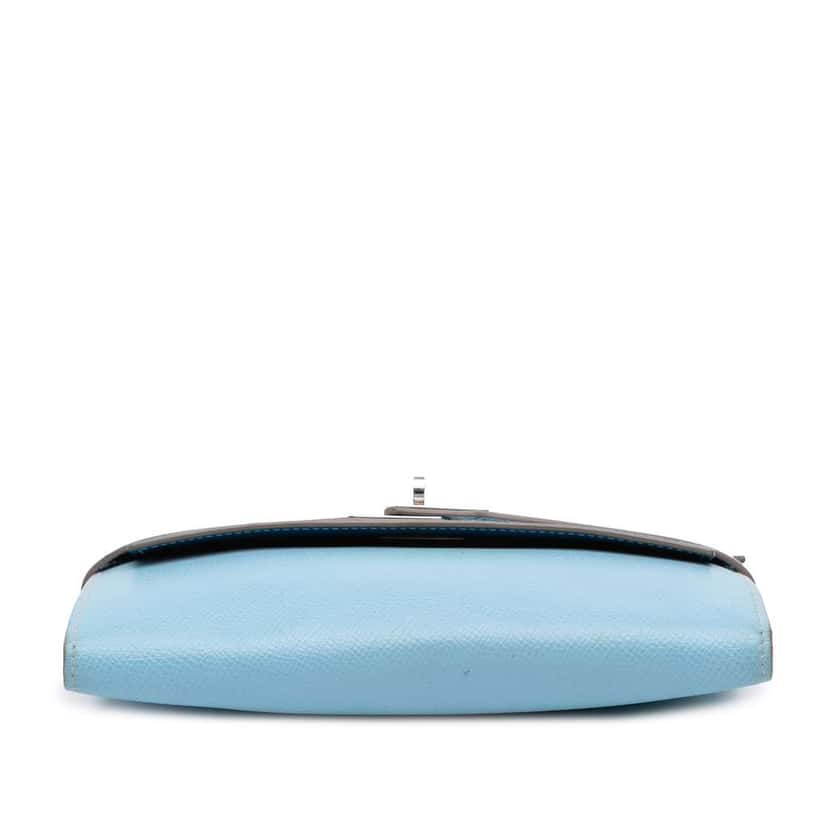 Hermès Epsom Kelly Longue Wallet Blue Leather Good condition - Inside View