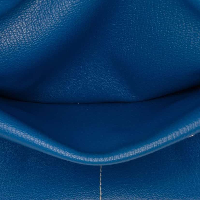 Hermès Epsom Kelly Longue Wallet Blue Leather Good condition - Model View