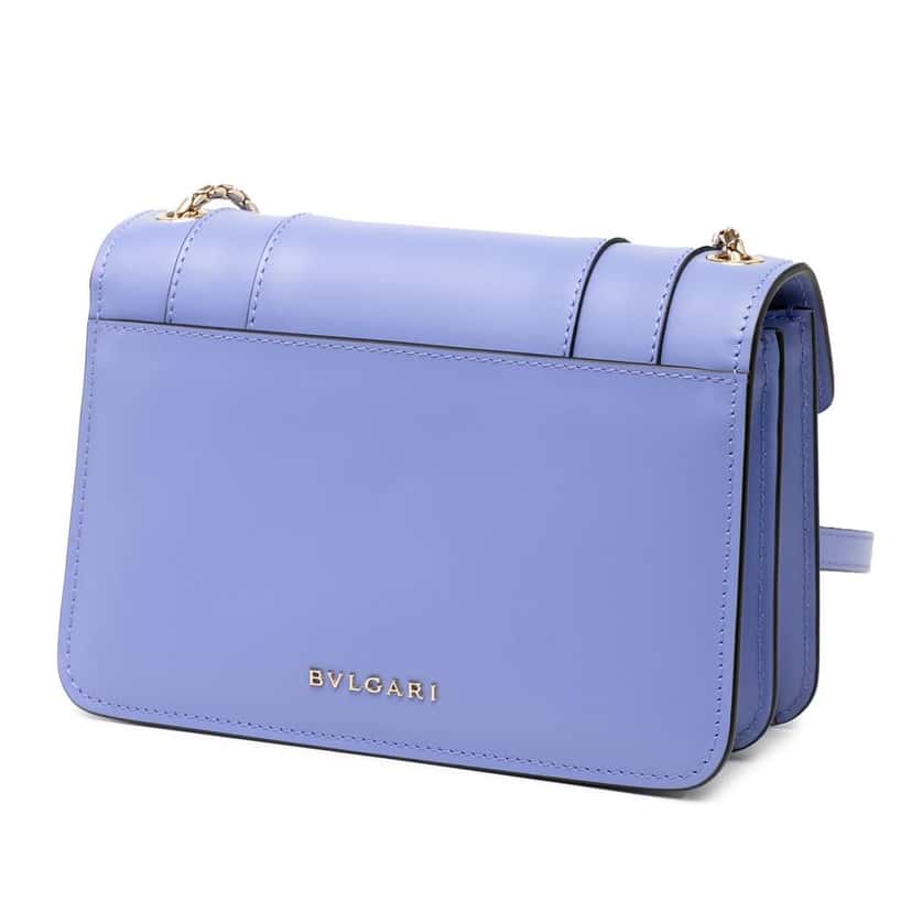 Bvlgari Calfskin Serpenti Forever Crossbody Purple Leather Good condition - Back View