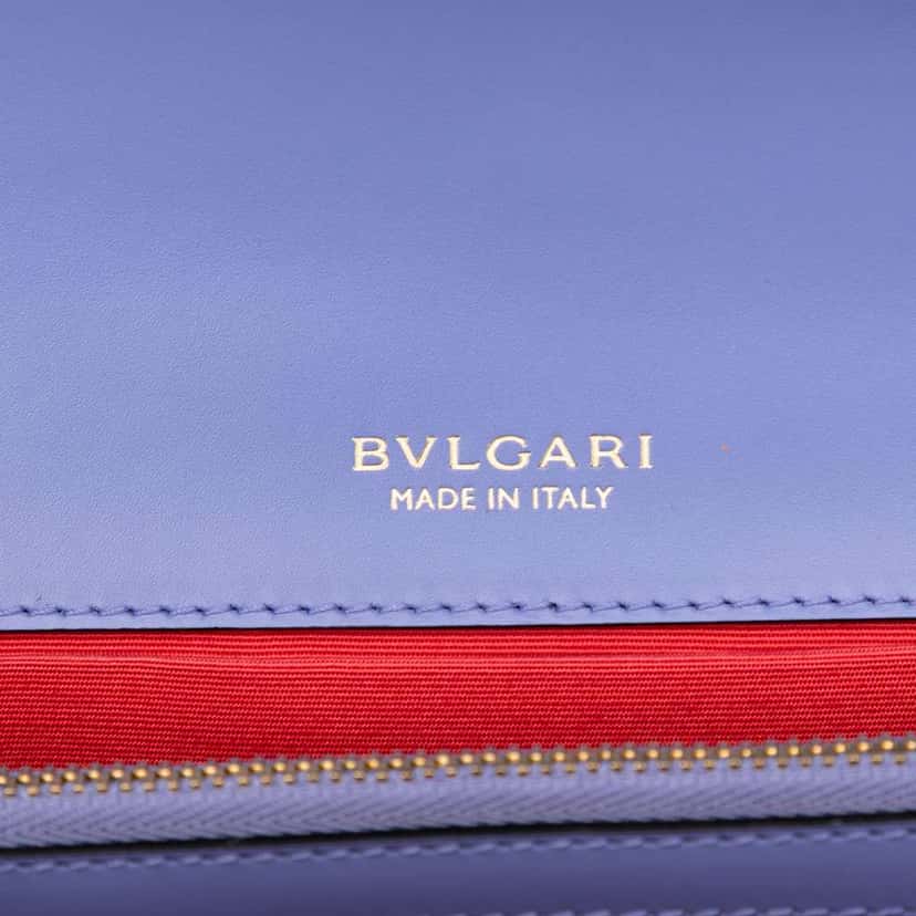 Bvlgari Calfskin Serpenti Forever Crossbody Purple Leather Good condition - Box View