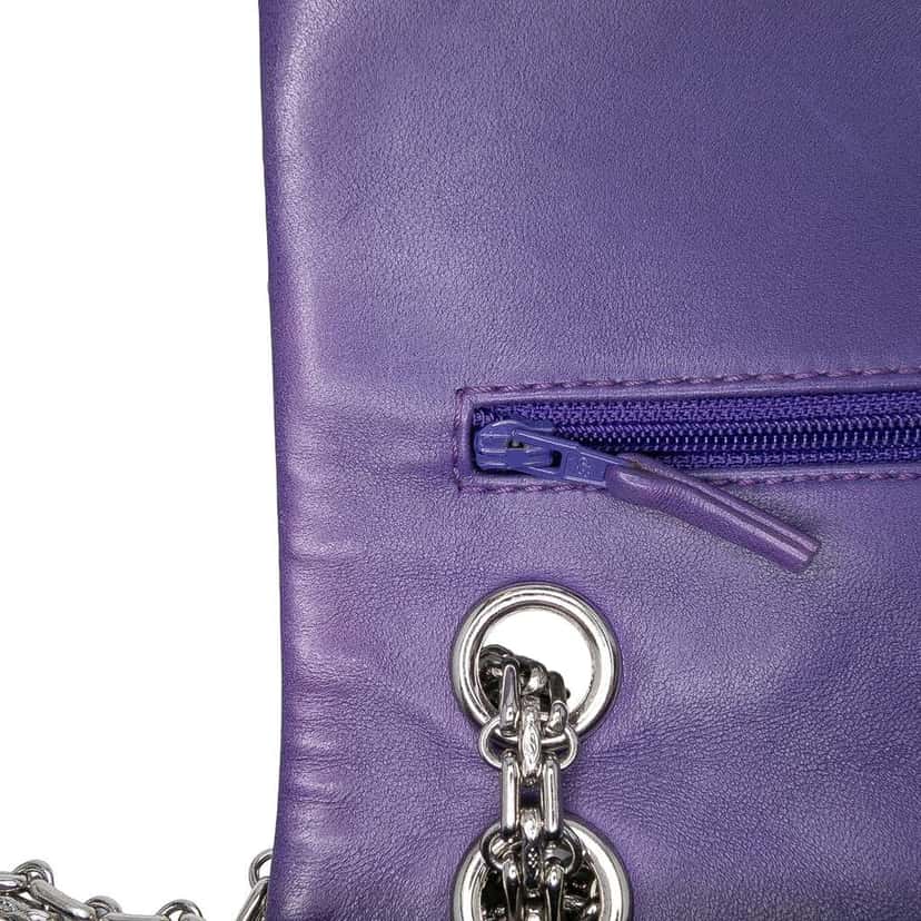 Chanel Quilted Lambskin Reissue 2.55 Double Flap 225 Purple Leather Fair condition - Box View