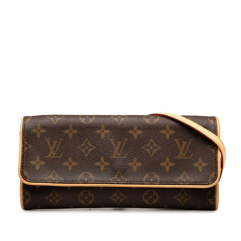 Louis Vuitton Monogram Pochette Twin GM Brown Very good condition - Front View