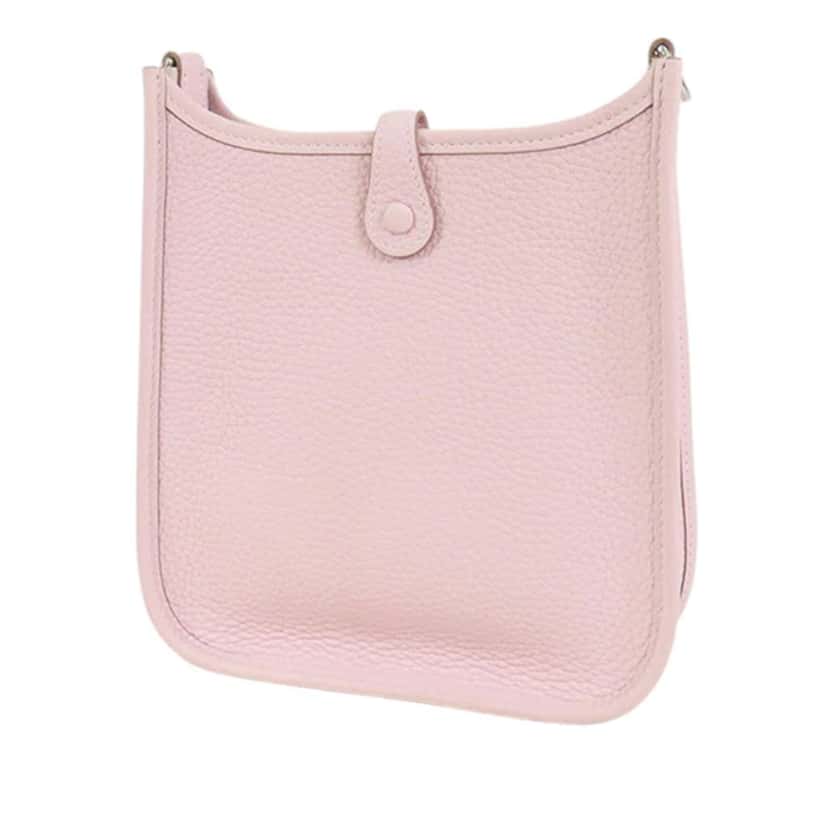 Hermès Taurillon Clemence Evelyne TPM Pink Leather Good condition - Back View