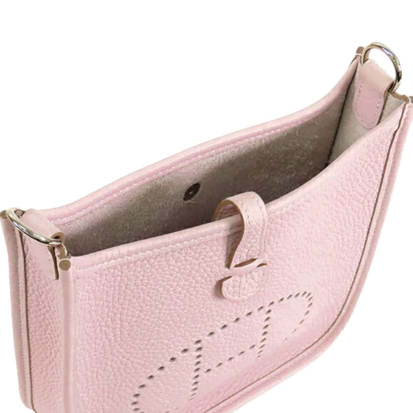 Hermès Taurillon Clemence Evelyne TPM Pink Leather Good condition - Model View