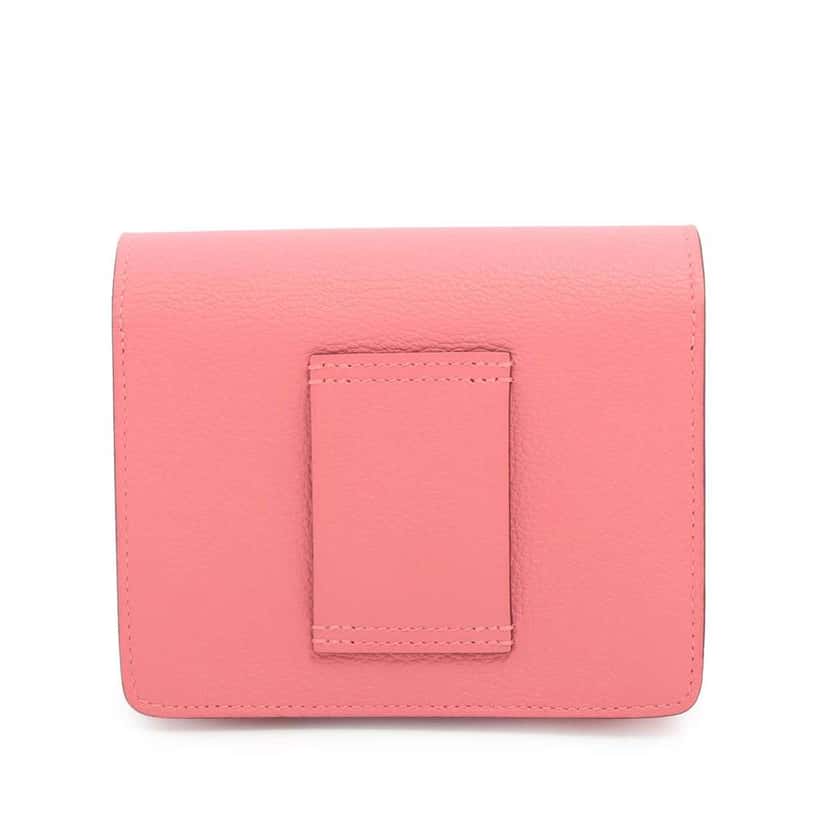 Hermès Evercolor Roulis Slim Wallet Pink Leather Good condition - Back View