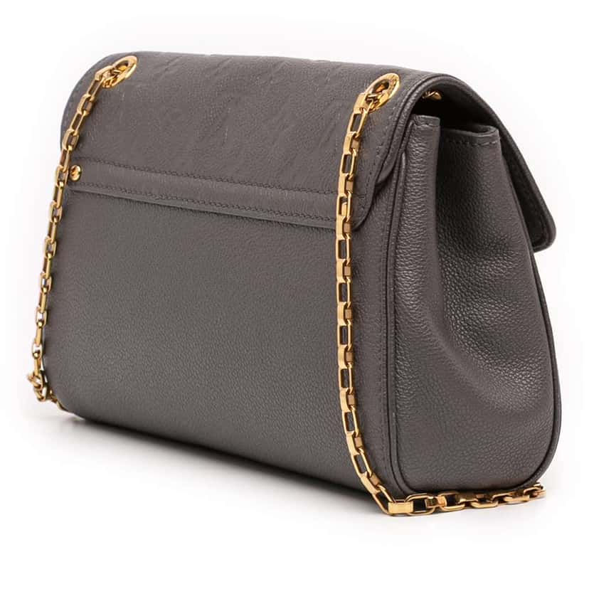 Louis Vuitton Monogram Empreinte Studded Saint Germain PM Grey Leather Good condition - Back View