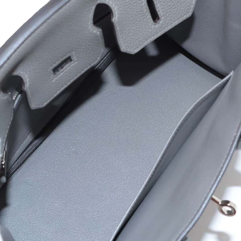 Hermès Togo Birkin Retourne 25 Grey Leather Good condition - Model View