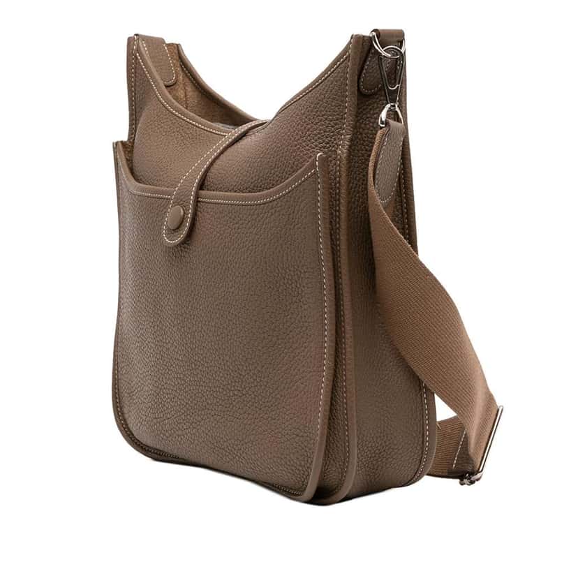 Hermès Clemence Evelyne III 29 Brown Leather Good condition - Back View